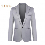 Meeste &uuml;likonnamantel Slim Fit &uuml;hev&auml;rviline &auml;riklassi bleiser &uuml;he n&ouml;&ouml;biga &uuml;likonnamantel taskutega pulmadeks, kontori&otilde;htuks M hall