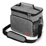 Isoleeritud l&otilde;unakott naistele meestele Korduvkasutatav l&otilde;unakarp reguleeritava &otilde;larihmaga Lekkimiskindel jahutuskott BPA-vaba Pikniku korraldaja jaoks hall