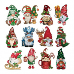 J&otilde;ulup&auml;kapiku puidust silt J&otilde;ulupuu n&auml;ota p&auml;kapikk rippuvad kaunistused armas multikas puidust ripats kodupeo kaunistamiseks 12pcs A