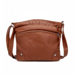 Moodne PU-nahast &otilde;lakott naistele Vintage Crossbody kott Multifunktsionaalne messenger-kott Wild Shopping Lady Bag Kerge rahakott 23x10x20cm pruun