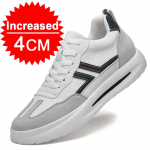 Br&auml;ndi meeste pikkust suurendav sisetald 8 cm, valged k&otilde;rgemad kingad, meeste vaba aja mood, spordialad, suures suuruses t&otilde;stetavad tossud, meeste liftikingad 44