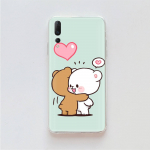 ilk Mocha Bears TPU &uuml;mbris iPhone XR 7 8 14 15 11 12 13 X XS Pro Max Xiaomi Redmi 13C Note 9 Samsung A22 S23 S24 Ultra Plus VIVO jaoks Samsung A15 5G aero