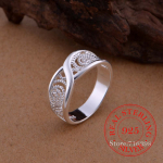 100% 925 sterlingh&otilde;bedast ehted Vintage &otilde;&otilde;nsa mustriga abielupaari h&otilde;bedased s&otilde;rmused naistele meeste mood Anel De Prata bijoux 5