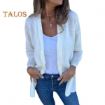 Naiste mantel, vaba sobivus, tavaline krae, pikkade varrukatega &uuml;laosa, &uuml;hev&auml;rviline, eest avatud v&auml;lisriided kevad-s&uuml;gis vabaajar&otilde;ivad XXL must