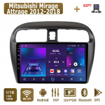 Android Carplay autoraadio Mitsubishi Mirage Attrage 2012-2018 jaoks Multimeediam&auml;ngija Peaseade Stereo GPS Navigatsioon BT WIFI 4+64GB 1+16GB
