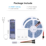 5M10M LED-riba komplekt WS2811 IC Horse Race voolav LED-riba valgusti 24V 120leds/m pikslitega jooksvat vett taga ajav painduv teip koduruumide kaunistamiseks 2PCS-10M Set