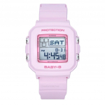 Casio Baby-G digitaalne vaigust rihm, roosa numbrilauaga kvarts BGD-10-4 100M naiste k&auml;ekell roosa