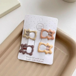4 tk/komplekt Baby Girl Juukseklambrid Korea stiilis piimatee v&auml;rvitangid emale ja lapsele Simplicity Bang Side Clip Beebi juuste aksessuaarid