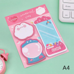 Kawaii koomiks maasikaj&auml;nes karu kleepuvad m&auml;rkmed memoleht armas s&otilde;num N korda