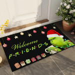 Grinchi j&otilde;ulud sissep&auml;&auml;su uksematt J&otilde;ululaup&auml;eva dekoratiivne p&otilde;randamatt Jalavaip 50*80cm
