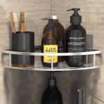 Vannitoa riiulid Vannitoa nurgariiul ilma puurimiseta Roostekindel ruum Alumiiniumist du&scaron;&scaron;ihoidik &Scaron;ampoonihoidik Vannitoa du&scaron;itarvikud thicken 1pcs h&otilde;be