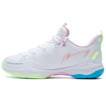 Li Ning Zhan Ji III Lite L&ouml;&ouml;gisummutavad ja Tagasil&ouml;&ouml;giga Madalad Sulgpallijalatsid Unisex Jalan&otilde;ud Valge Roosa AYZS016-3 41