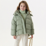 Talvine t&uuml;drukute keskmine ja vanemate laste valge pardi sule soe paksendatud sulejope 110cm roosa punane v&auml;rv