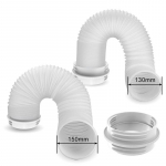 Mobiilse kliimaseadme v&auml;ljalasketoru &uuml;hendus 13/15CM universaalne toru reduktor ventilatsioonitoru pikendusadapter valge