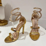 Moodne t&auml;navastiil avatud varbaga pahkluu rihmaga naiste sandaalid seksikad &otilde;&otilde;nsad &otilde;hukesed kontsad banketist prom suvekingad 35 kuldne