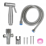 Bidee pihusti komplekt WC jaoks du&scaron;ipea K&auml;eshoitav Roostevaba teras isepuhastuv Ei vaja puurimist Vannitoa k&auml;idu&scaron;&scaron; K&auml;sidu&scaron;&scaron; Bidee segisti grey