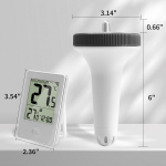 Digitaalne ujumisbasseini termomeeter juhtmevaba ujuv IP67 veekindel temperatuurimonitoriga vannitoa akvaariumi tiigi vanni jaoks valge