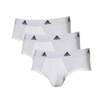 Adidas puuvillane kolmnurkne aluspesu, nahas&otilde;bralik, hingav, kiiresti kuivav, h&otilde;&otilde;rdumisvastane, 3-pakk meestele, valge 4A1M01-100 M