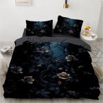 3 tk Kodu 3D Roosi Prindiga Voodikate &Uuml;hekordne Kahekordne Queen Suurusega Tekikott Padjap&uuml;&uuml;r Voodipesukomplekt DE 135x200cm