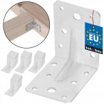 Lot de 50 Equerres de fixation ja acier galvanis&eacute; &agrave; chaud - 75 x 75 x 55 mm - 90 &deg; - Raccord d'angle - KOTARBAU&reg;