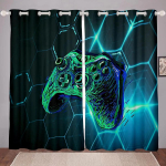 M&auml;ngurim&auml;ngija Kardinad Poiste Magamistoa Aknakatteks Teismeliste M&auml;ngude Kaunistus Aknakardinad Aknakardinad 2 tk W50xH130(CM)x2pcs&Grommet Top