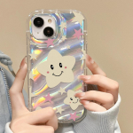 Mobile Phone Cases for iPhone 11 13 XR 15 Pro Max 12 14 Pro Max Case iPhone 16 7 Plus 8 Plus XS Max 6 15 Plus Laser Wave Pattern Anti-drop Waterproof iPhone 6&6S puhas