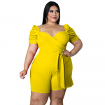 Suur suurus naiste jumpsuit vabaaja mood seksikas &uuml;hev&auml;rviline v&ouml;&ouml;ga romper 4XL sinine