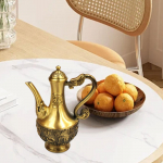 Brass Tea Pot Drinks Jug Easy to Clean Art Decor Handheld Ornament Kettle for Desktop Indoor Fish
