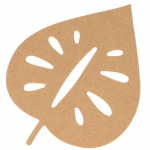 Feuille tropicale en bois MDF 15 cm