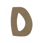 Lettre majuscule D en bois MDF &agrave; d&eacute;corer - 8 cm