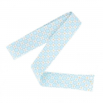 Biais de couture 3 m x 20 mm - Ronds bleu clair &agrave; pointill&eacute;s bleus