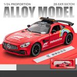 1/24 Mercedes-AMG GTR Ohutusauto 2020 We Race As One Valatud Metallist M&auml;nguauto Miniatuurne S&otilde;iduki Mudel Kogumine Kingitus Poisile Lastele punane