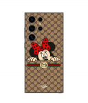 Telefoni&uuml;mbris - Gucci - Samsung Galaxy S24 Ultra - Pehme - Silikoon - Minnie must