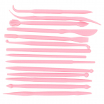 14 tk DIY plastiliini modelleerimiskomplekt keraamika vormija pol&uuml;meersavist modelleerimiseks k&auml;sit&ouml;&ouml;riist(roosa) roosa