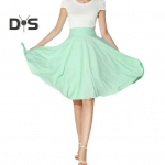 Naiste seelik Elastne k&otilde;rge v&ouml;&ouml;kohaga A-joonega stiilis seelik &uuml;hev&auml;rviline, suure &auml;&auml;rega seelik Bohemia stiilis seelik S roosa