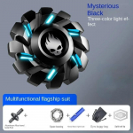 Metallist Fidget Spinner Helendav Stressi Vabastav K&auml;epide P&ouml;&ouml;rlev Tipp EDC Stressi Leevendav M&auml;nguasi Helendav P&ouml;&ouml;rlev G&uuml;roskoop &Auml;revus must