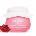 Dot & Key Night Reset Retinol + Ceramide &ouml;&ouml;kreem | Vananemisvastane kreem naistele ja meestele | V&auml;hendab peeneid jooni ja kortse | 60 ml