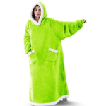 Suurem&otilde;&otilde;tmeline kapuutsiga tekk varrukatega Talvine soe fliisist dressipluus Tekid Naised Mehed Pullover Giant Tv Paks tekk Kapuuts Cobertor perekomplekt Length 120cm