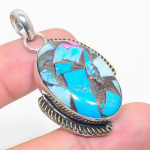 Spiny Oyster Two Tone 925 Sterling Silver Jewelry Pendant 2.09 e3q02