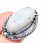Rainbow Moonstone Handmade 925 Sterling Silver Jewelry Ring Size 6 g7i81