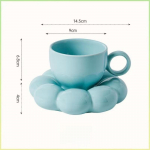 6 untsi p&auml;evalille kohvikruus Esteetiline keraamiline pilvetass dekoratiivne taldrik P&auml;rastl&otilde;unatee veetass Kontorikaunistus Kodukruus Joogin&otilde;ud 200ml sinine