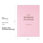 A5-formaadis naturaalsete lehtede ja k&otilde;vade kaantega pulmaplaneerimise m&auml;rkmik 210*150 (cover size) lilleline/sinine