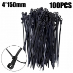 100/1000 TK Nailonist Kaablisidemed Kruviauguga Fikseeritud Kaablisidemed Plastikust Isefikseeruvad Juhtmesidemed Taaskasutatavad Kinnitusaasad Eemaldatavad Kimbustusrihmad 100PCs valge