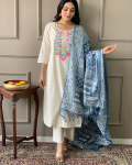 Naiste Bollywood India Pakistan Salwar Kameez Kurti Peoasjade &Uuml;laosa Tuunika Komplekt Kleit M valkjas v&auml;rv