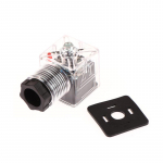 1 tk Dc24 solenoidspiraali pistik h&uuml;drauliline klapp l&auml;bipaistva pingega universaalsed tarvikud must