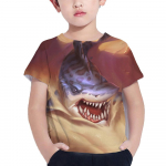 Hai t-s&auml;rk lastele riided Suvised loomad Sinise mere T-s&auml;rk poistele T-s&auml;rk Lastele m&otilde;eldud 2023. aasta top l&uuml;hikeste varrukatega 3D prindiga t&uuml;drukute s&auml;rgid 100