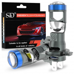 2 tk H7 LED-projektori objektiivi esitulede pirnid 1:1 LED Projektor Juhtmevaba Mini Objektiiv 20000Lm 50W Autopistik&M&auml;ngi Turbo Lamp 6000K Valge LHD H7