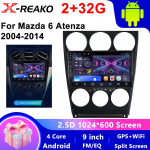 Android 13 Mazda 6 2002 2003 2004 2005 2006 2007 2008 Multimeedia Autopleier Navigatsioon GPS Raadio Carplay Navi Kaamera RDS 4 core 2GB+32GB CP