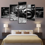 Seinakunst L&otilde;uendimaal 5 t&uuml;kki Moodne Mootorratta Maal Plakat Moodne Elutoa Kaunistus Moodulpildid Ilma Raamita 40x60cm*2 40x80cm*2 40x100cm*1