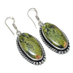 Unakite Handmade 925 Sterling Silver Jewelry Earring 2.01 z3m63